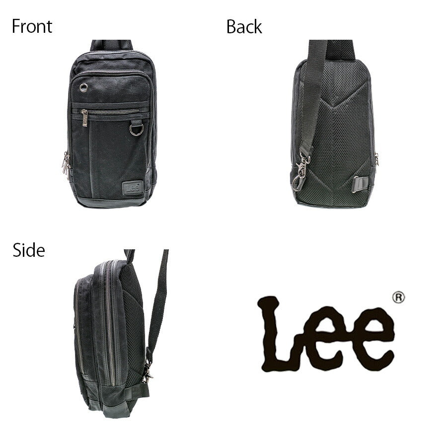 【Lee】320-04033 パラフィン ボディバッグ メンズ バッグ 鞄 カバン かばん 斜め掛け シンプル リー ブラック チョコ カーキ 使いやすい 普段使い プレゼント ギフト おしゃれ
