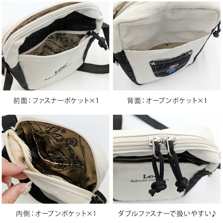 【クリックポスト/時間指定不可】【Lee】320-1400 Buddy 縦型ミニショルダー 斜め掛け 普段使い 使いやすい シンプル おしゃれ レディース プレゼント ブラック