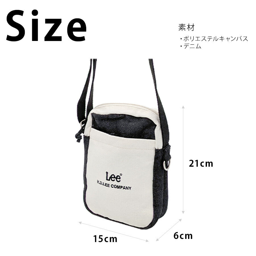 【クリックポスト/時間指定不可】【Lee】320-1400 Buddy 縦型ミニショルダー 斜め掛け 普段使い 使いやすい シンプル おしゃれ レディース プレゼント ブラック
