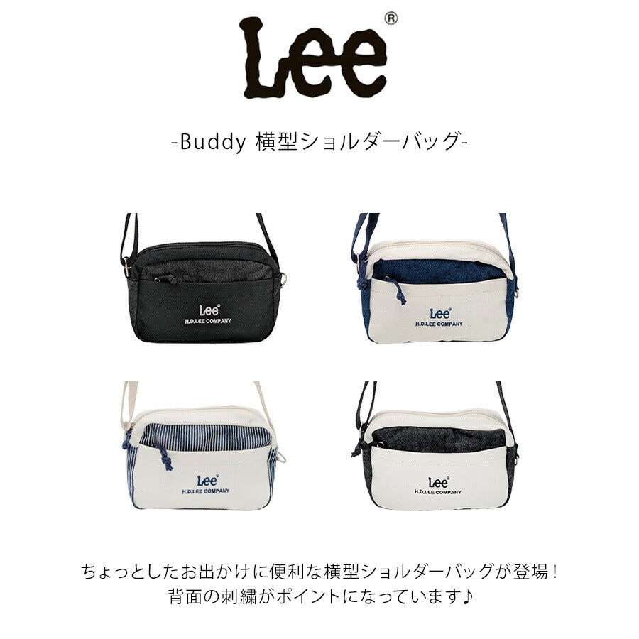 【クリックポスト/時間指定不可】【Lee】320-1401 Buddy 横型ミニショルダー 斜め掛け 普段使い 使いやすい シンプル おしゃれ レディース プレゼント ブラック