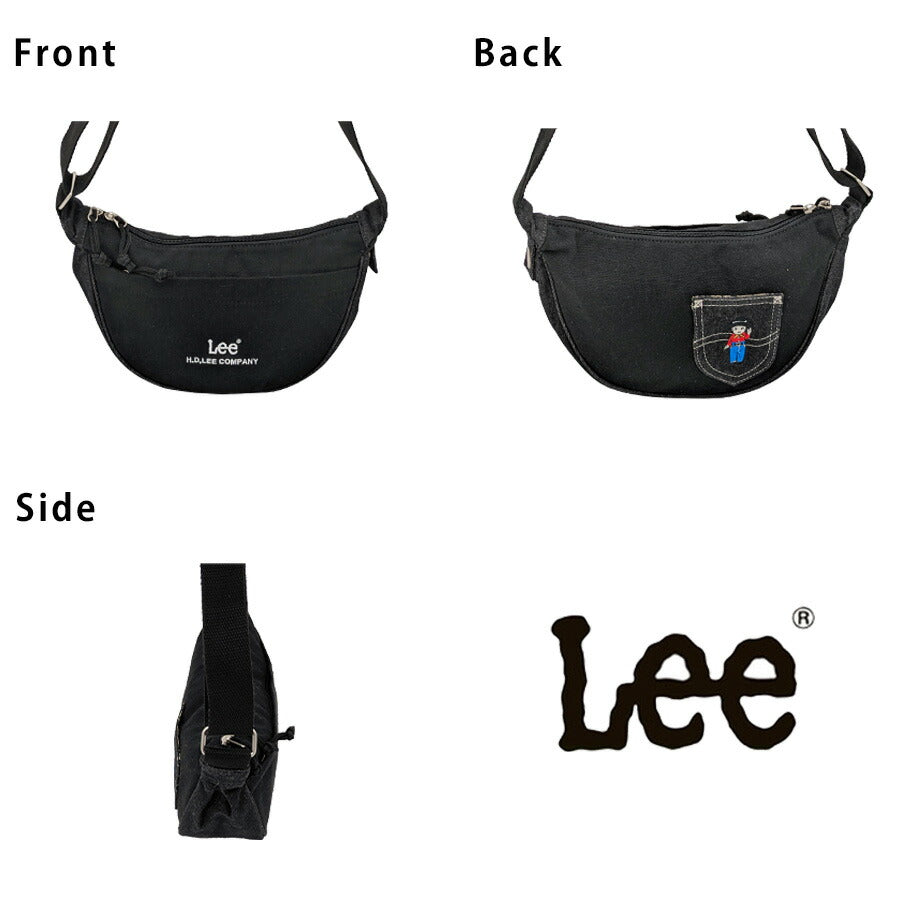 【レターパック配送/時間指定不可】【Lee】320-1402 Buddy 三日月ショルダー 斜め掛け 普段使い 使いやすい シンプル おしゃれ レディース プレゼント ブラック