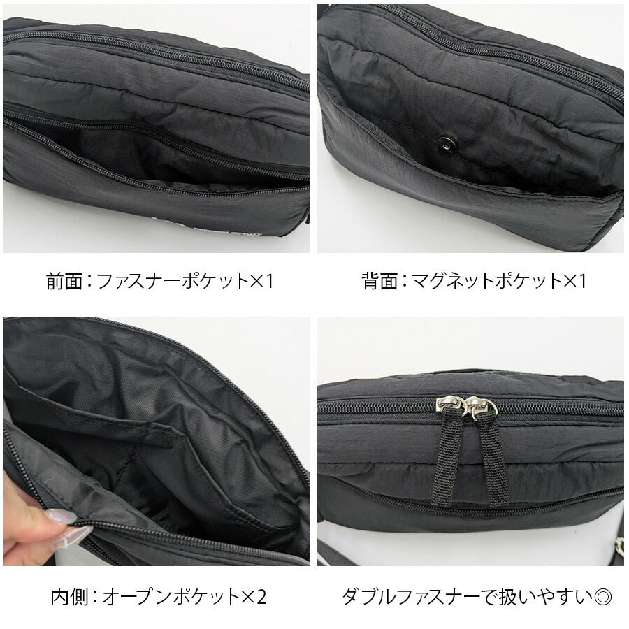 【クリックポスト/時間指定不可】【Lee】320-1410 横型ショルダーバッグ 斜め掛け かばん 使いやすい 普段使い シンプル レディース ギフト プレゼント ブラック