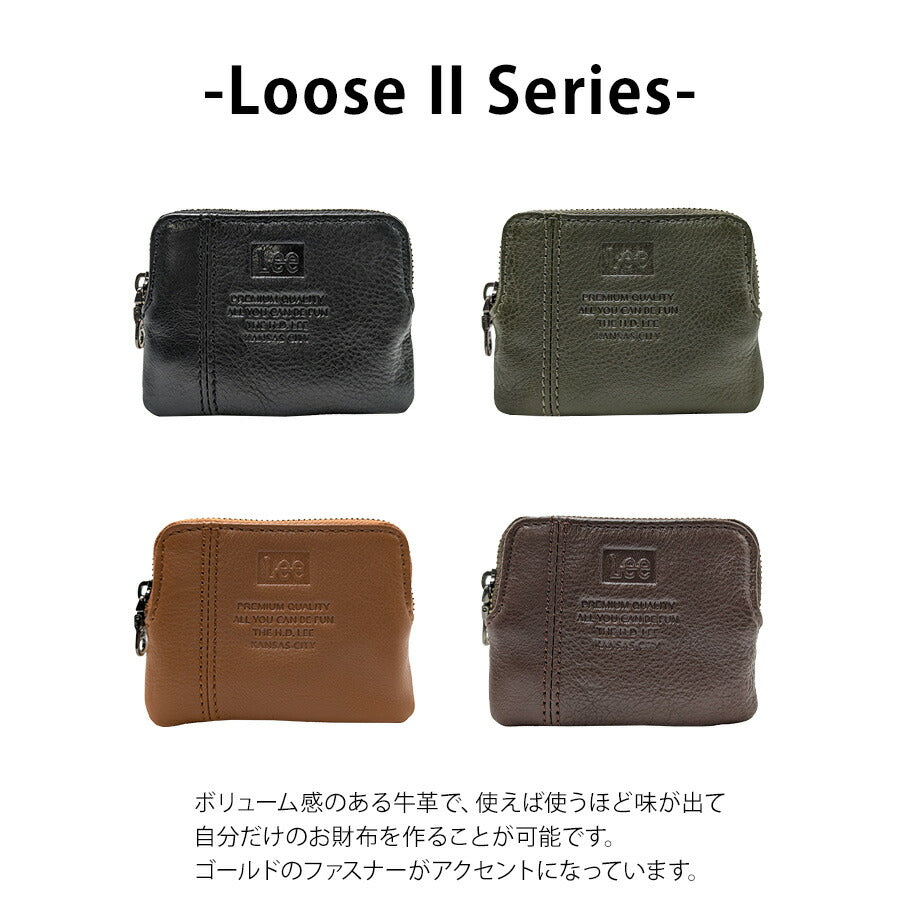 【Lee】320-2110 小銭入れ コインケース 本革 レザー ファスナー ブラック シンプル 無地 小さめ コンパクト 使いやすい 普段使い ユニセックス プレゼント