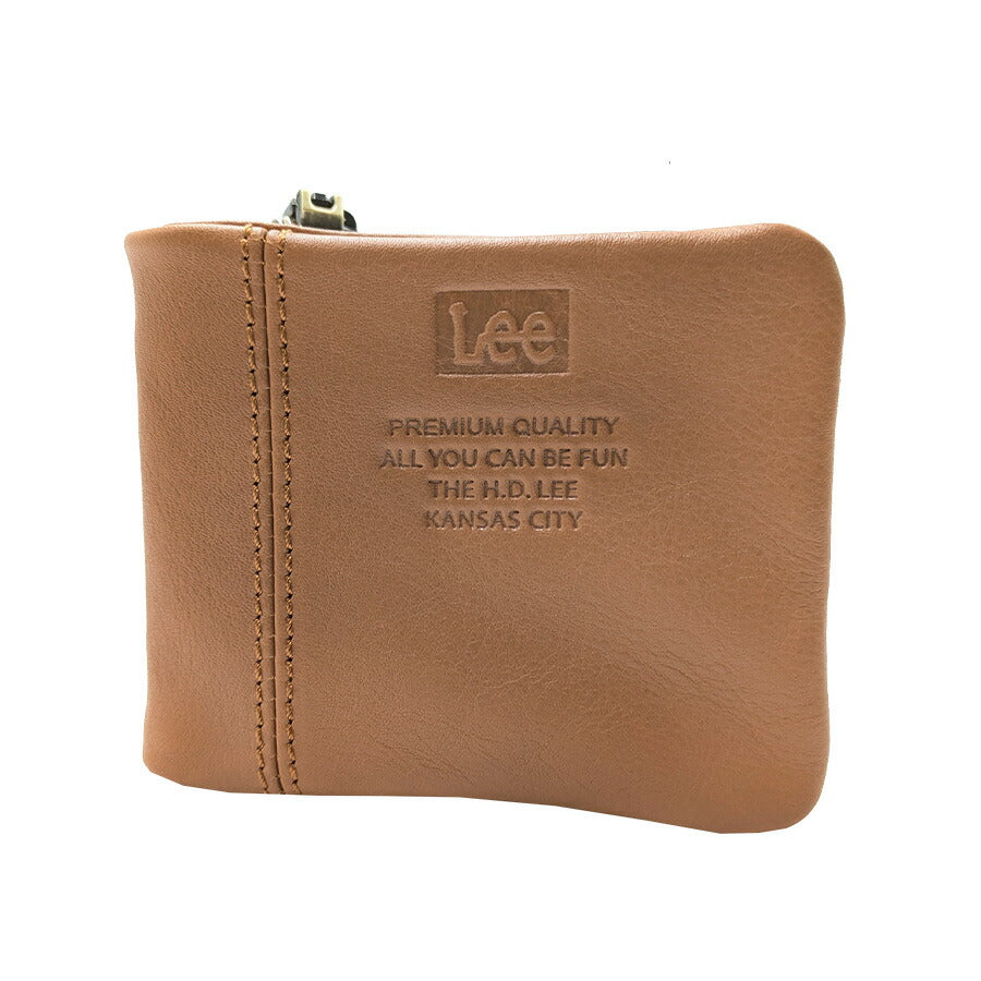 【Lee】320-2112 二つ折り財布 折り財布 本革 レザー 財布 ウォレット ブラック シンプル 無地 コンパクト 使いやすい 普段使い ユニセックス プレゼント