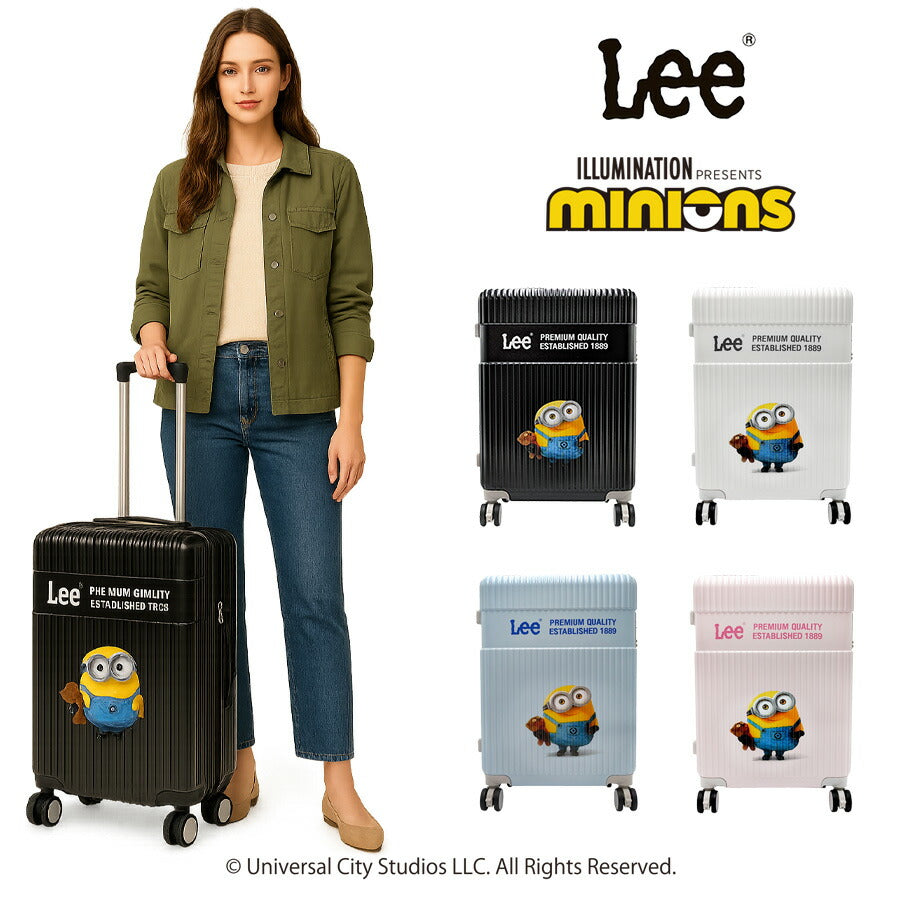 【Lee】320-30001 52L 58L キャリーケース Mサイズ ミニオン リー スーツケース ハードタイプ 3泊 5泊 かわいい おしゃれ ファッション ブランド ピンク スカイ ホワイト