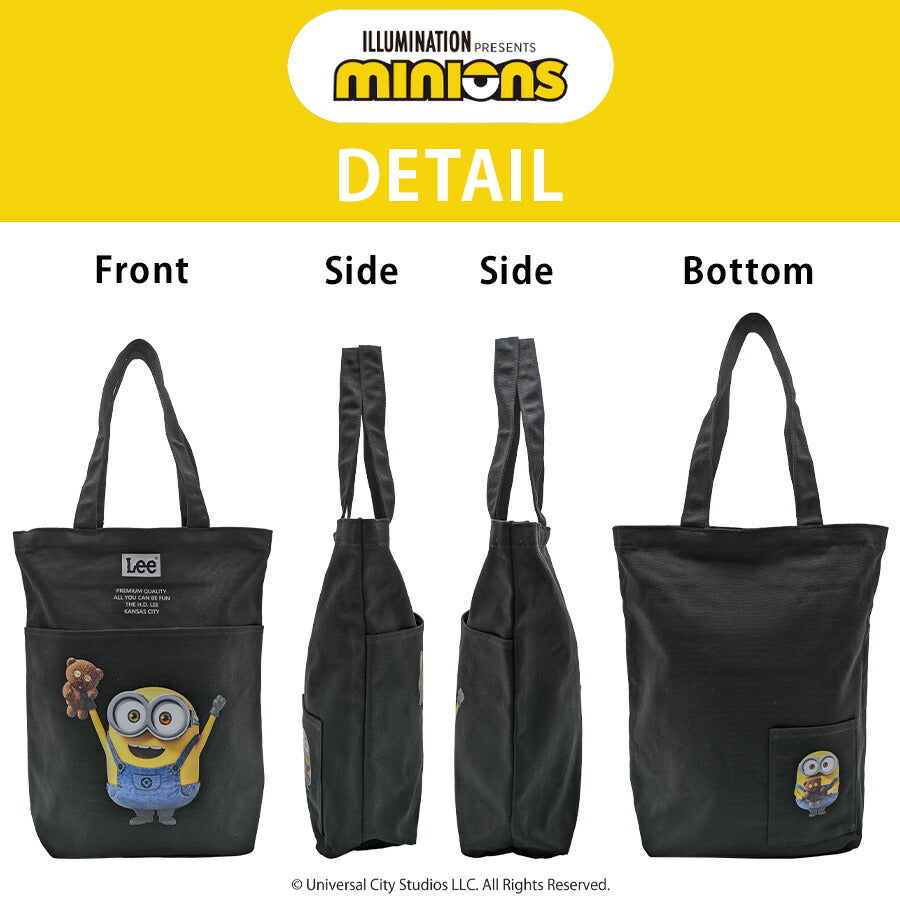 【Lee】 320-30020 トートバッグ ミニオンコラボ MINIONS キャラクター 手提げバッグ ユニセックス A4 かわいい 使いやすい 普段使い プレゼント ブラック