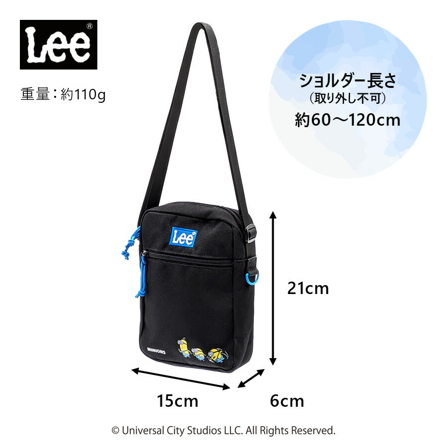 【Lee】320-30030 ミニオン ミニショルダーバッグ かばん 斜め掛け ショルダー カバン 鞄 バッグ シンプル リー イエロー ブルー 使いやすい かわいい おしゃれ お出かけ 普段使い 日常 キャラクター コラボ