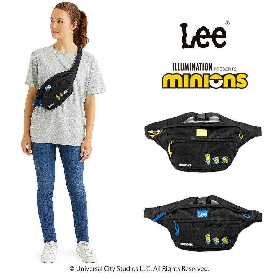 【Lee】320-30031 ミニオン ウエストバッグ かばん 斜め掛け ショルダー カバン 鞄 バッグ シンプル リー イエロー ブルー 使いやすい かわいい おしゃれ お出かけ 普段使い 日常 キャラクター コラボ ユニセックス
