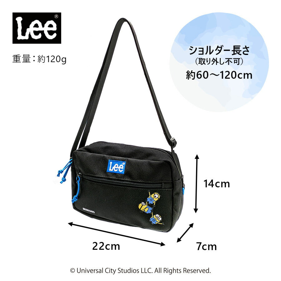 【Lee】320-30032 ミニオン 横型ショルダーバッグ かばん 斜め掛け ショルダー カバン 鞄 バッグ シンプル リー イエロー ブルー 使いやすい かわいい おしゃれ お出かけ 普段使い 日常 キャラクター コラボ ユニセックス