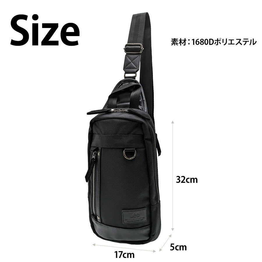 【Lee】320-3280 ボディバッグ 鞄 ショルダーバッグ バッグ 収納 斜め掛け 肩掛けトラベル 通勤 通学 アウトドア お出かけ 観戦 プレゼント 父の日 誕生日