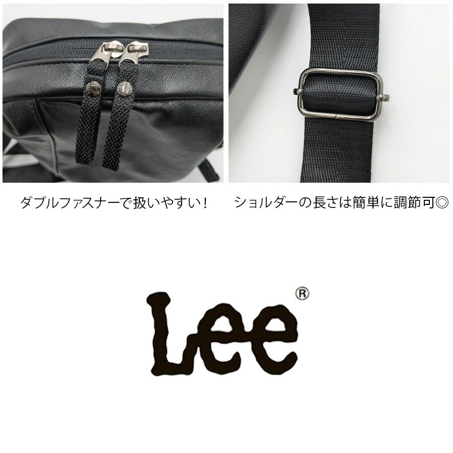【クリックポスト/時間指定不可】【Lee】320-4040 縦型ショルダーバッグ 斜め掛け かばん 使いやすい 普段使い シンプル メンズ ギフト プレゼント ブラック