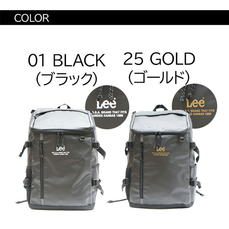 【Lee】リュック 大容量 Lee リー リュック ターポリン 320-4920 学生 通学 通塾 普段使い レディース メンズ お手頃 使いやすい 便利 学校 人気 かわいい かっこいい おしゃれ おすすめ ブラックゴールド