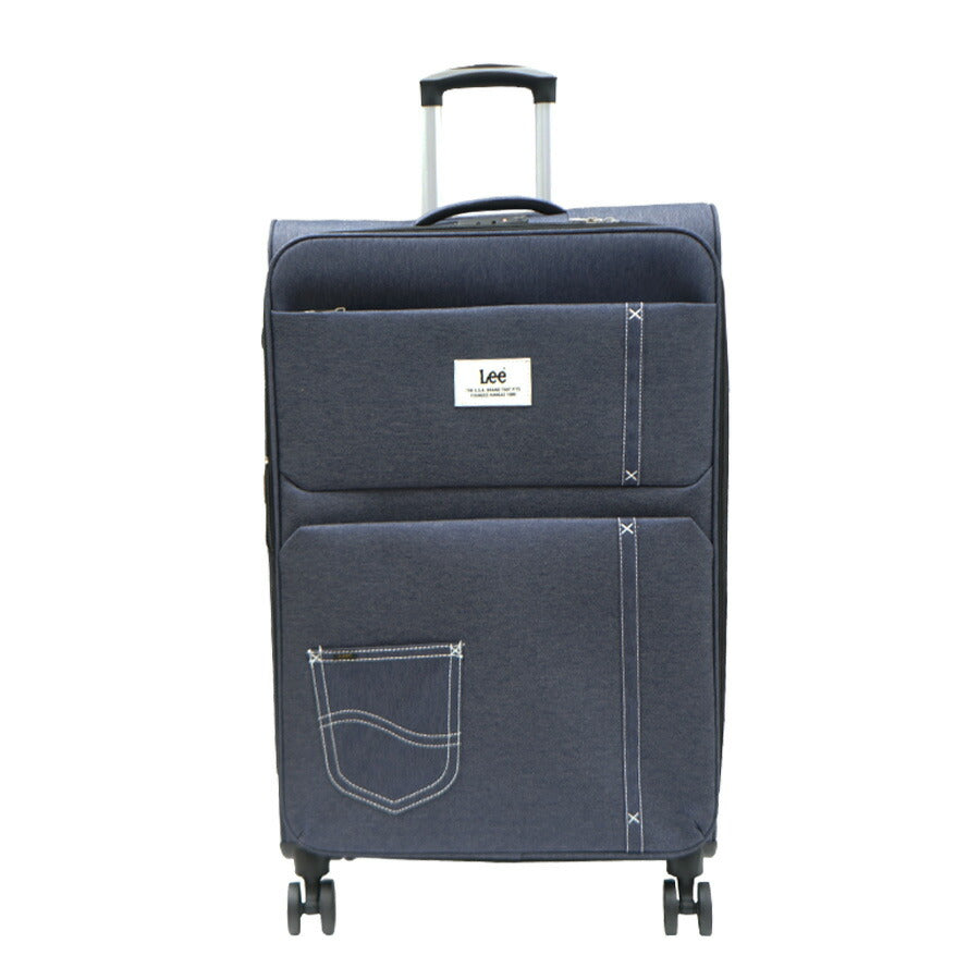 【Lee】320-9031 55L ソフトキャリー 21インチ リー キャリーバッグ 4輪 旅行 お出かけ 2泊 3泊 4泊 5泊 ショッピング 買い物 デニム調 おしゃれ かわいい シンプル かっこいい ユニセックス メンズ レディース プレゼント ギフト
