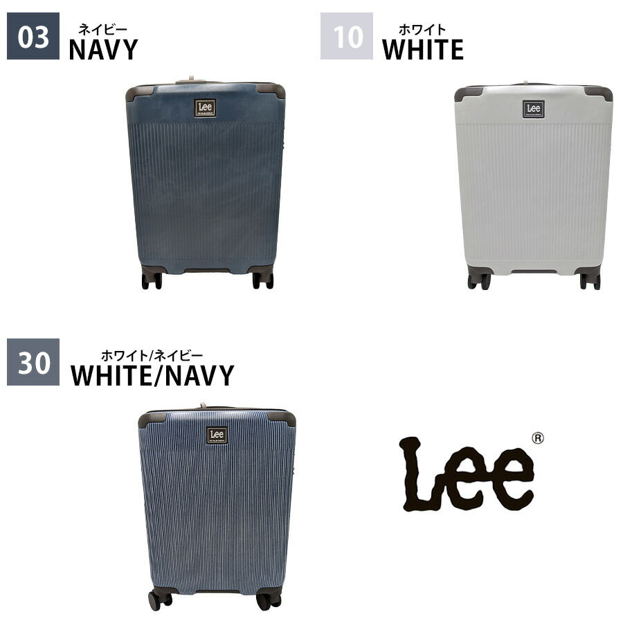 【Lee】320-9070 キャリーケース 19インチ 拡張機能付き 37-44L 3-4泊 旅行 修学旅行 レディース 使いやすい シンプル かわいい プレゼント ギフト ネイビー