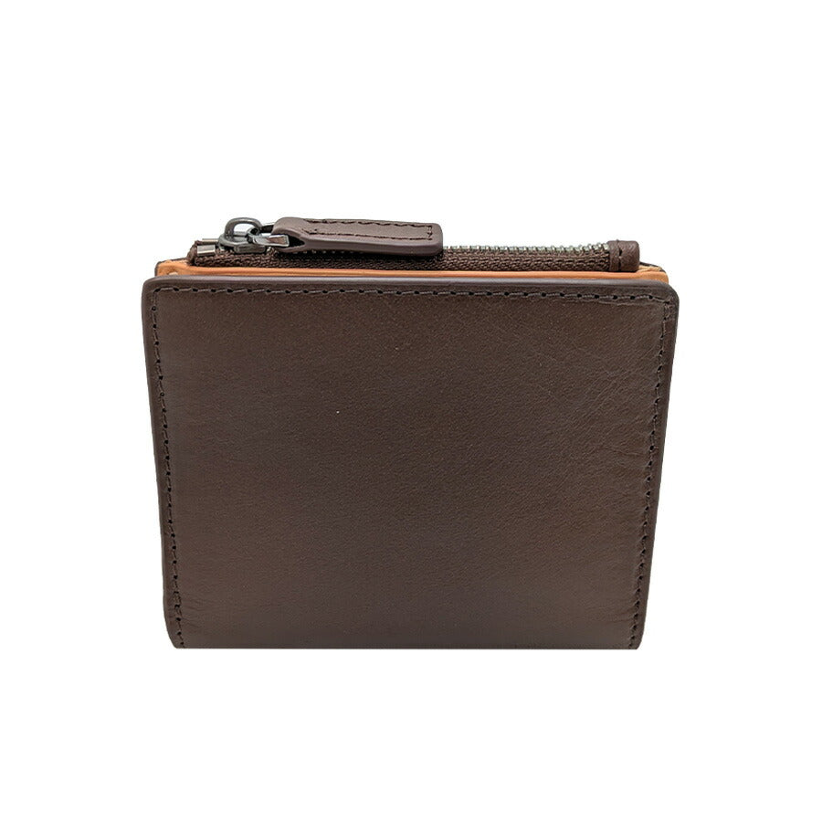 Mahl+81 4m5-1177 ストンプ 二つ折りミニ財布 財布 さいふ サイフ ウォレット 普段使い 使いやすい 牛革 レザー レディース プレゼント ギフト ブラック 母の日