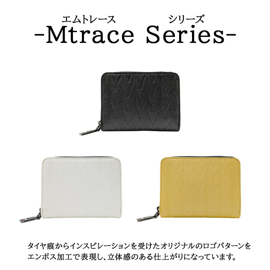 【MICHEL KLEIN】 mk302 エムトレース ラウンドファスナーコインケース 小銭入れ 普段使い カジュアル 牛革 本革 ユニセックス プレゼント 贈り物 ブラック