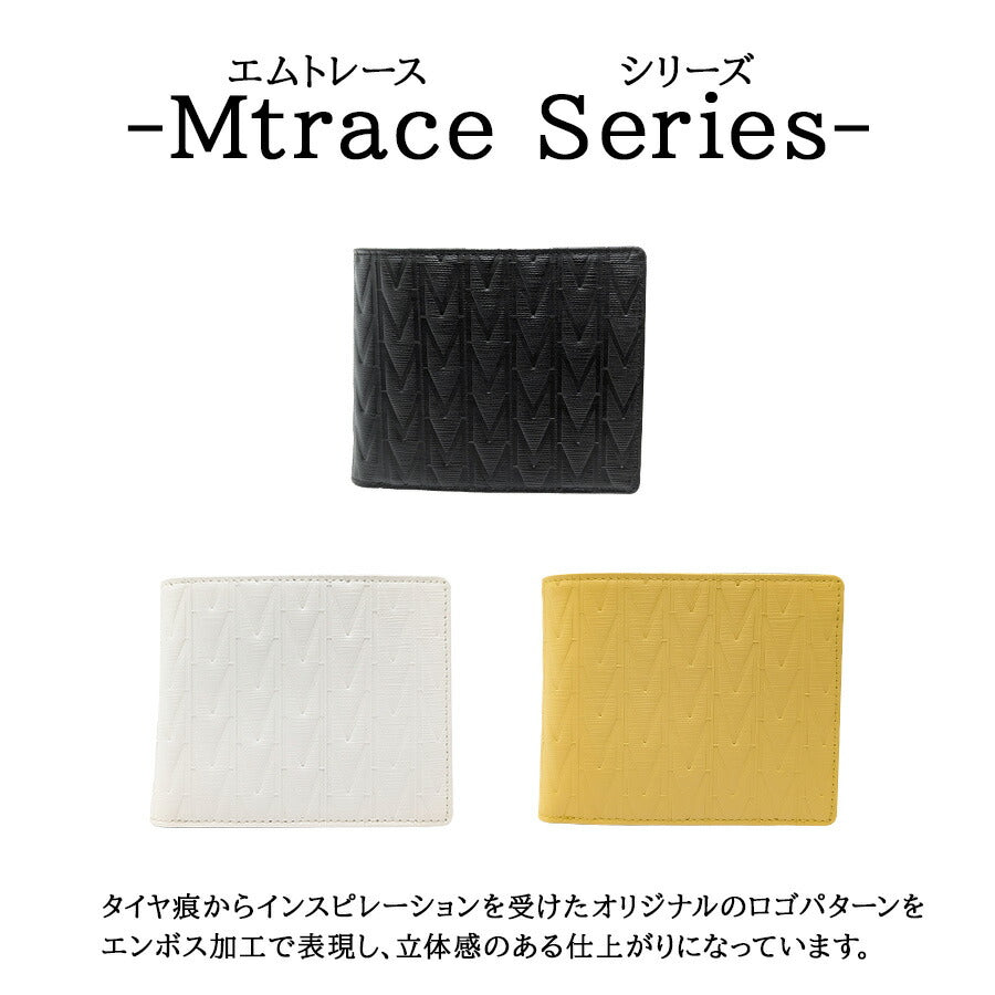 【MICHEL KLEIN】 mk304 エムトレース 二つ折り財布 ハーフウォレット 普段使い カジュアル 牛革 本革 レザー ユニセックス ギフト プレゼント 贈り物 ブラック