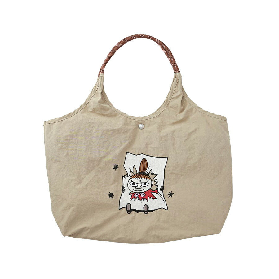 【MOOMIN】RMPK-01 刺繍 トートバッグ ムーミン 軽量 撥水加工 刺繍 デザイン 可愛い ナイロンバッグ ムーミンとその仲間たち 刺繍 お出かけ 一泊旅行 ファスナー付き ポケット お買い物 便利 持ち手 カラー ハンドルロープ おしゃれ プレゼント 母の日