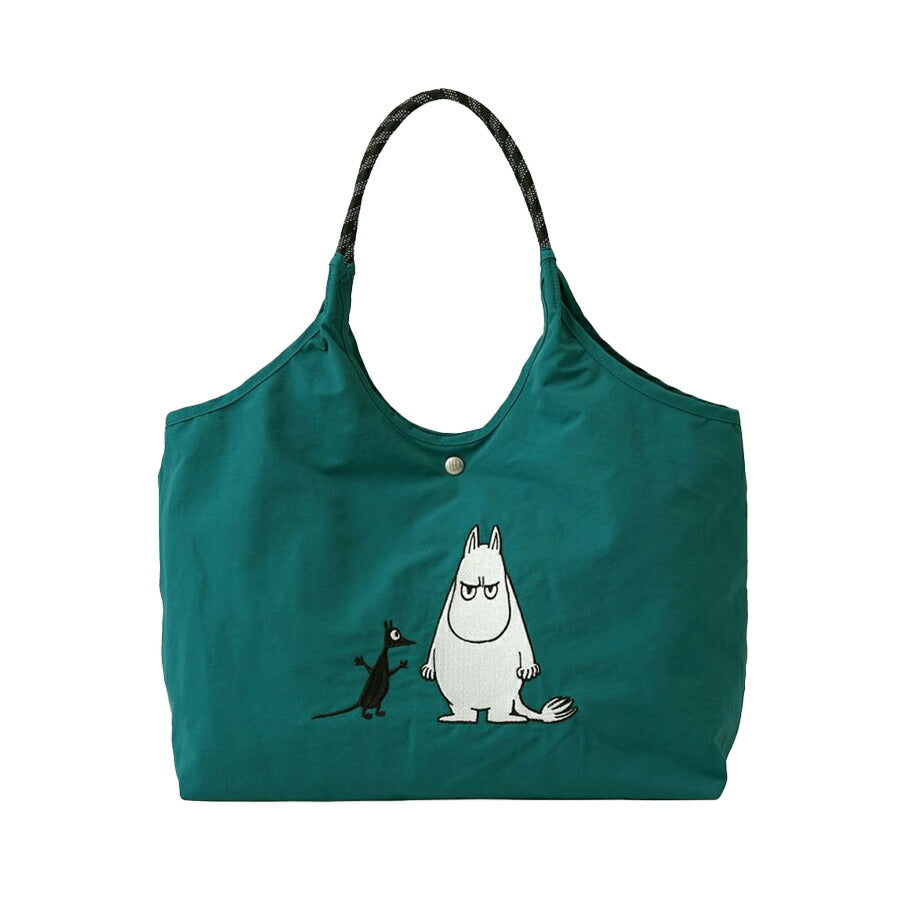 【MOOMIN】RMPK-01 刺繍 トートバッグ ムーミン 軽量 撥水加工 刺繍 デザイン 可愛い ナイロンバッグ ムーミンとその仲間たち 刺繍 お出かけ 一泊旅行 ファスナー付き ポケット お買い物 便利 持ち手 カラー ハンドルロープ おしゃれ プレゼント 母の日