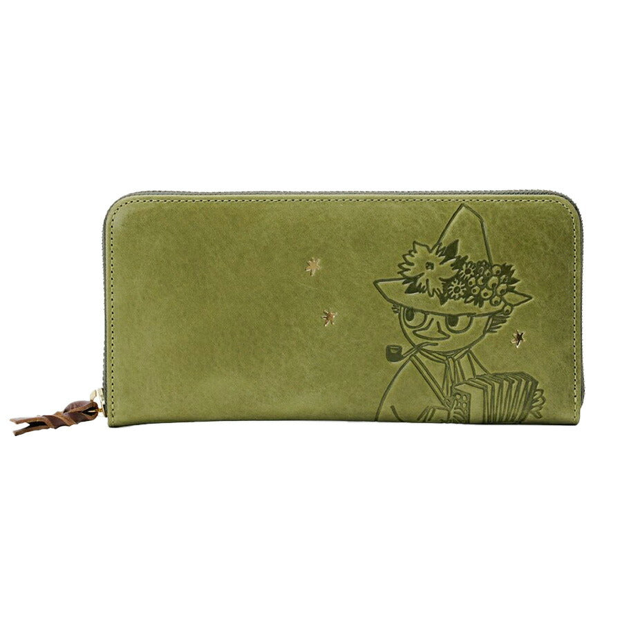 【MOOMIN】rmsl 長財布 財布 さいふ サイフ ウォレット キャラクター レザー 普段使い かわいい 使いやすい レディース プレゼント ギフト グリーン 母の日