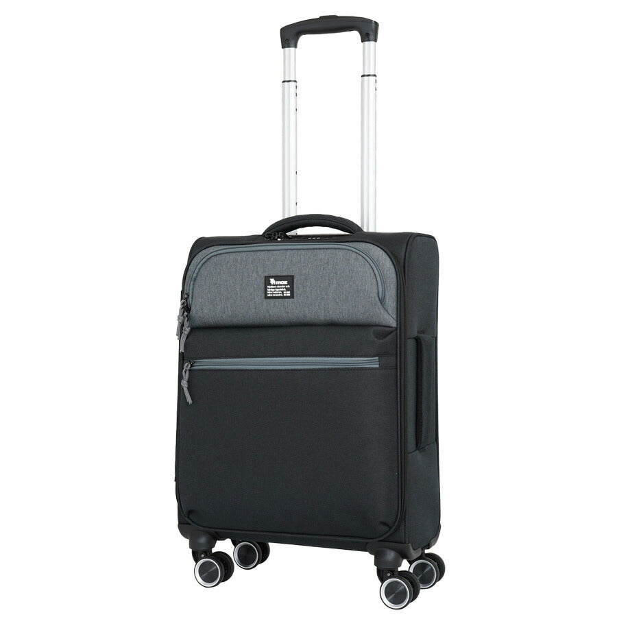 【moz】 mz0239-48 ソフトキャリー 33L フロントオープン 機内持ち込み可能 レディース 軽量 国内旅行 かわいい 使いやすい 普段使い プレゼント ブラック