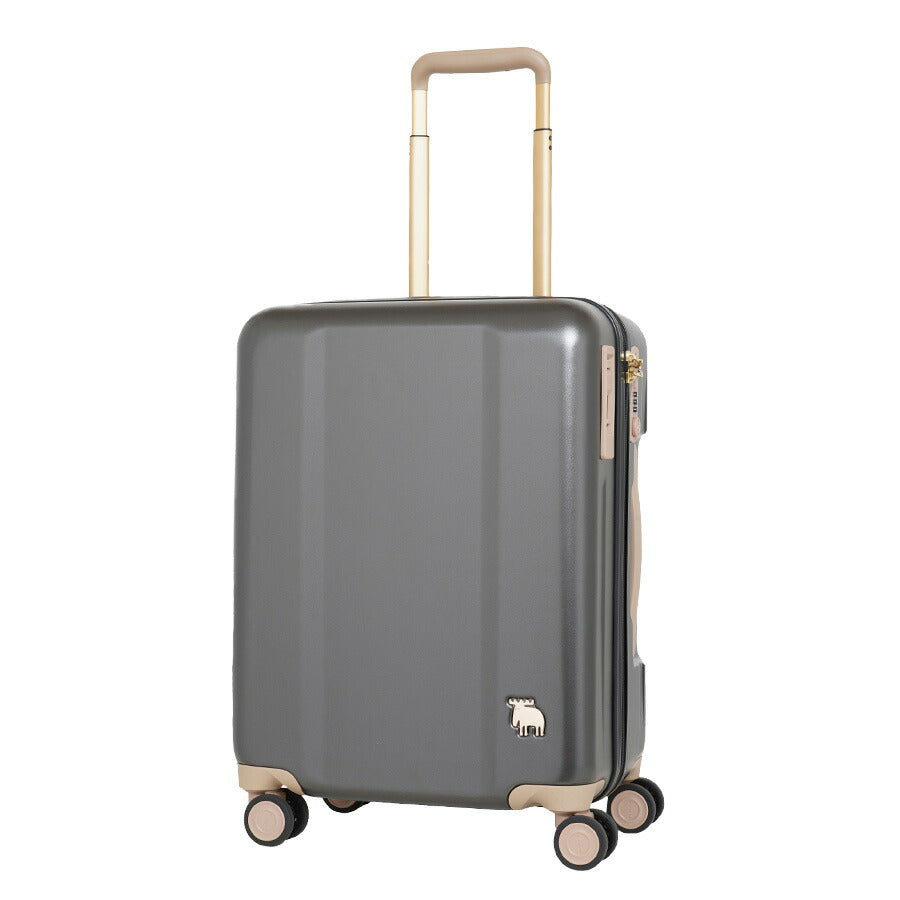 【moz】 mz0844-48 キャリーケース 38L スーツケース レディース 機内持ち込み可能 キャスター 静音 ストッパー付き 小型 Sサイズ ブランド プレゼント ギフト ブラック 軽量 旅行バッグ PC ABS 旅行かばん 1泊
