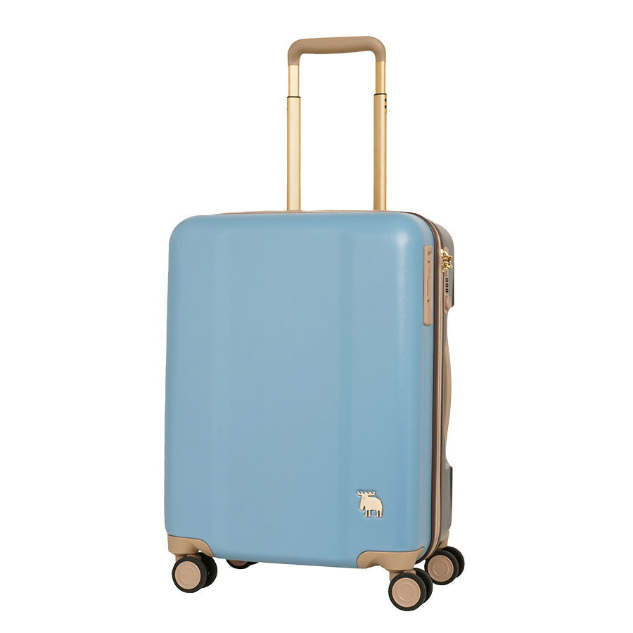 【moz】 mz0844-48 キャリーケース 38L スーツケース レディース 機内持ち込み可能 キャスター 静音 ストッパー付き 小型 Sサイズ ブランド プレゼント ギフト ブラック 軽量 旅行バッグ PC ABS 旅行かばん 1泊