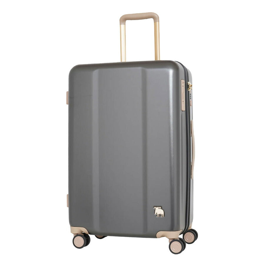 【moz】 mz0844-61 キャリーケース 66L スーツケース レディース キャスター 静音 ストッパー付き TSA 大容量 Mサイズ ブランド プレゼント ブラック 軽量 トラベルバッグ 旅行ケース ギフト 荷物収納