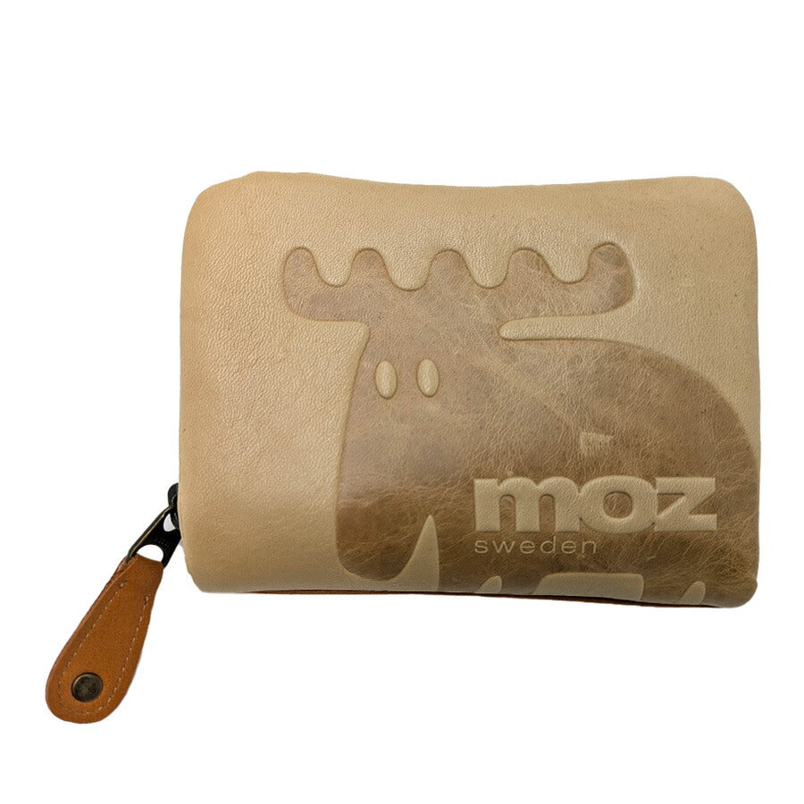 【SNSで話題のレザーケアクリームプレゼント中!】【moz】モズ ミニ財布 Elk ZNWE-86000 財布 ウォレット 折り財布 レディース 女性 かわいい おしゃれ 母の日 本革 人気 スウェーデン アニマル エルク ヘラジカ collonil コロニル