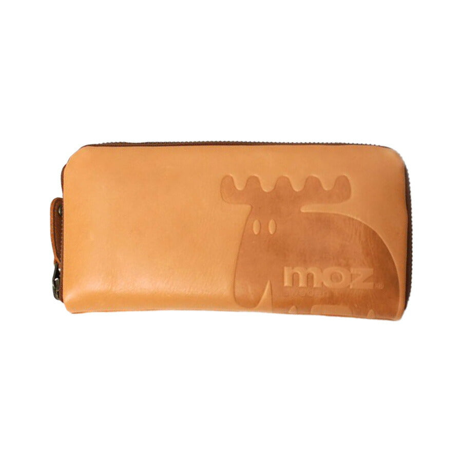【SNSで話題のレザーケアクリームプレゼント中!】【moz】モズ ラウンドファスナー長財布 Elk ZNWE-86001 財布 ウォレット 折り財布 レディース 女性 かわいい おしゃれ 母の日 本革 人気 スウェーデン アニマル エルク ヘラジカ collonil コロニル