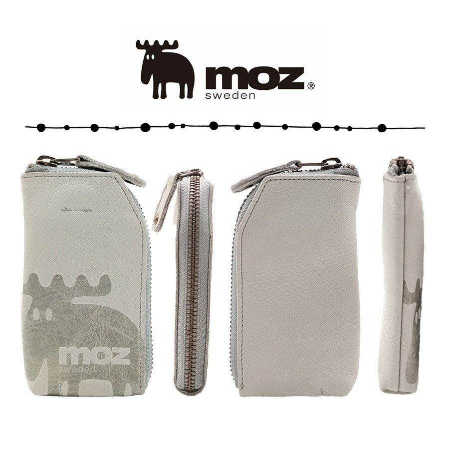 【moz】ZNWE-86074 キーケース 牛革 シンプル モズ グレー グリーン イエロー 使いやすい 普段使い 日常 レディース 母の日 敬老の日 プレゼント ギフト おしゃれ かわいい 便利