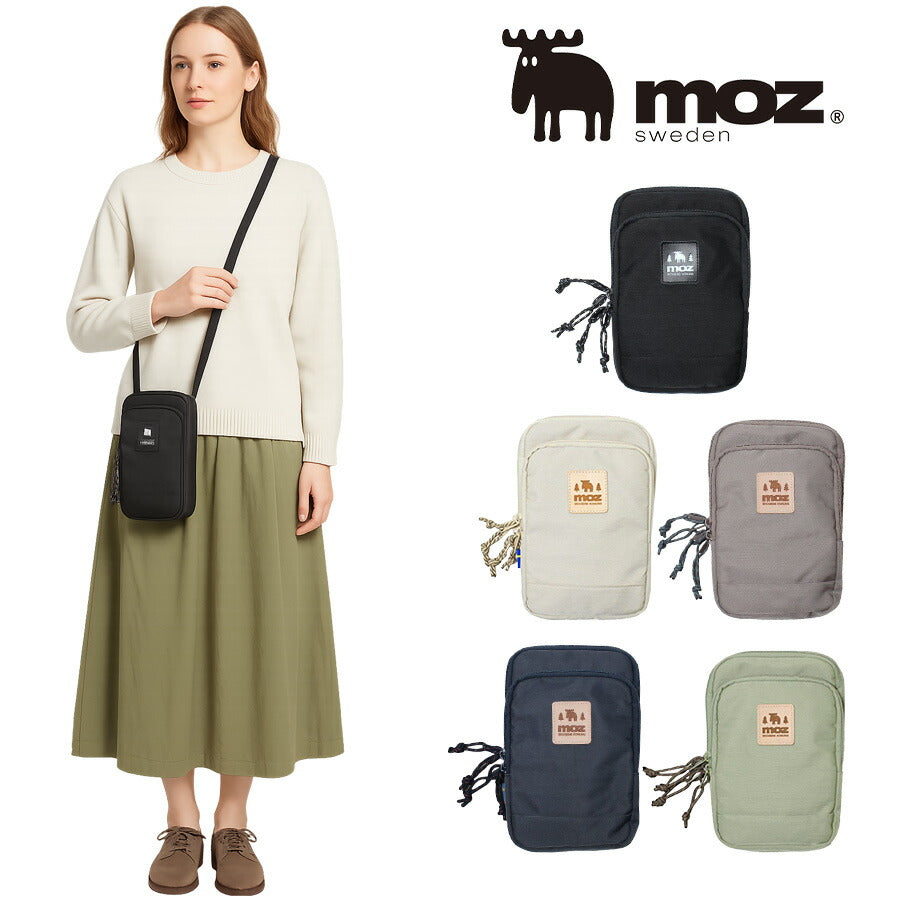 【moz】ZZOK-05 スマホショルダー 斜めがけ かばん カバン 鞄 バッグ モズ ブラック エクリュ グレイッシュベージュ インディゴ ピスタチオ かわいい おしゃれ 使いやすい 普段使い 日常 母の日 敬老の日 プレゼント 誕生日 ギフト