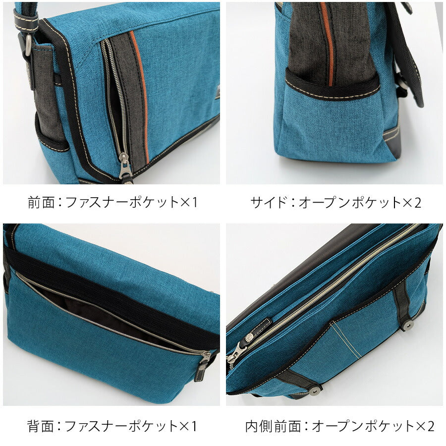 【MOUSTACHE】jlg4654 ショルダーバッグ 斜め掛け 肩掛け かばん 通勤 普段使い 使いやすい シンプル おしゃれ 軽量 メンズ プレゼント ギフト 父の日 ブラック