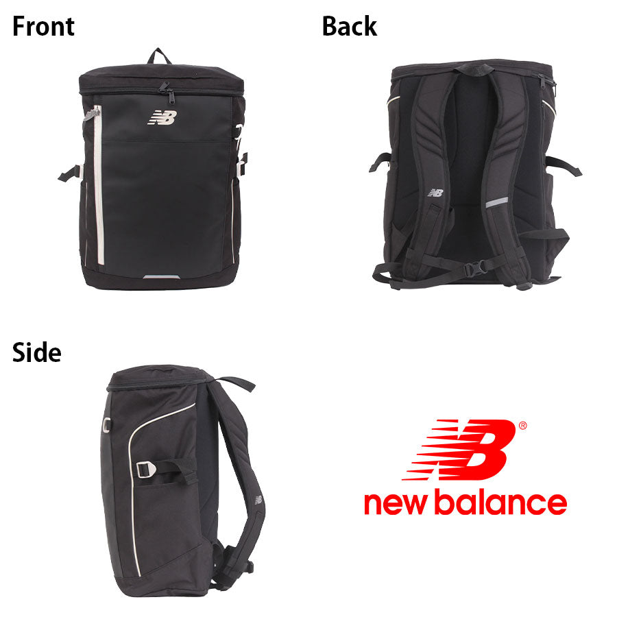 【New Balance】リュック 大容量 lab55678 30L BOXリュック リュック 大容量 リュックサック かばん バッグ 軽量 通勤 通学 中高生 ユニセックス ギフト プレゼント ブラック