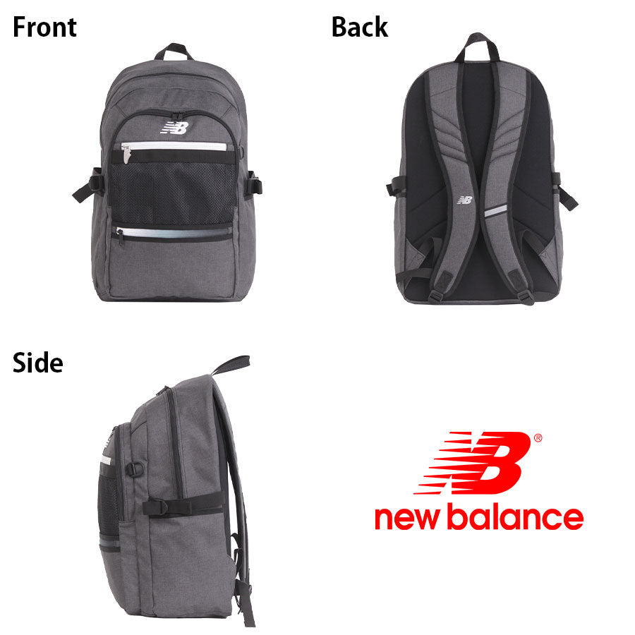 【New Balance】リュック 大容量 lab55683 30L デイパック リュック 大容量 リュックサック かばん バッグ 軽量 通勤 通学 中高生 ユニセックス ギフト プレゼント グレー