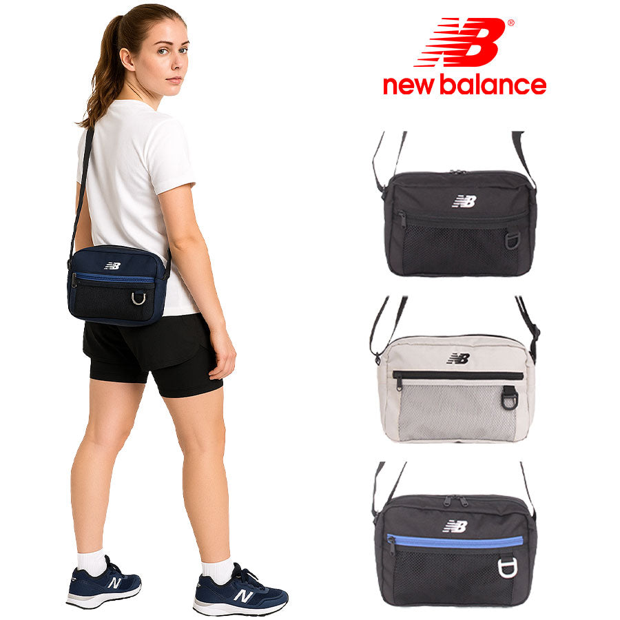 【クリックポスト/時間指定不可】【New Balance】 lab55687 3L 横型ショルダー 斜め掛け 肩掛け コンパクト かばん バッグ 軽量 ユニセックス ギフト ブラック