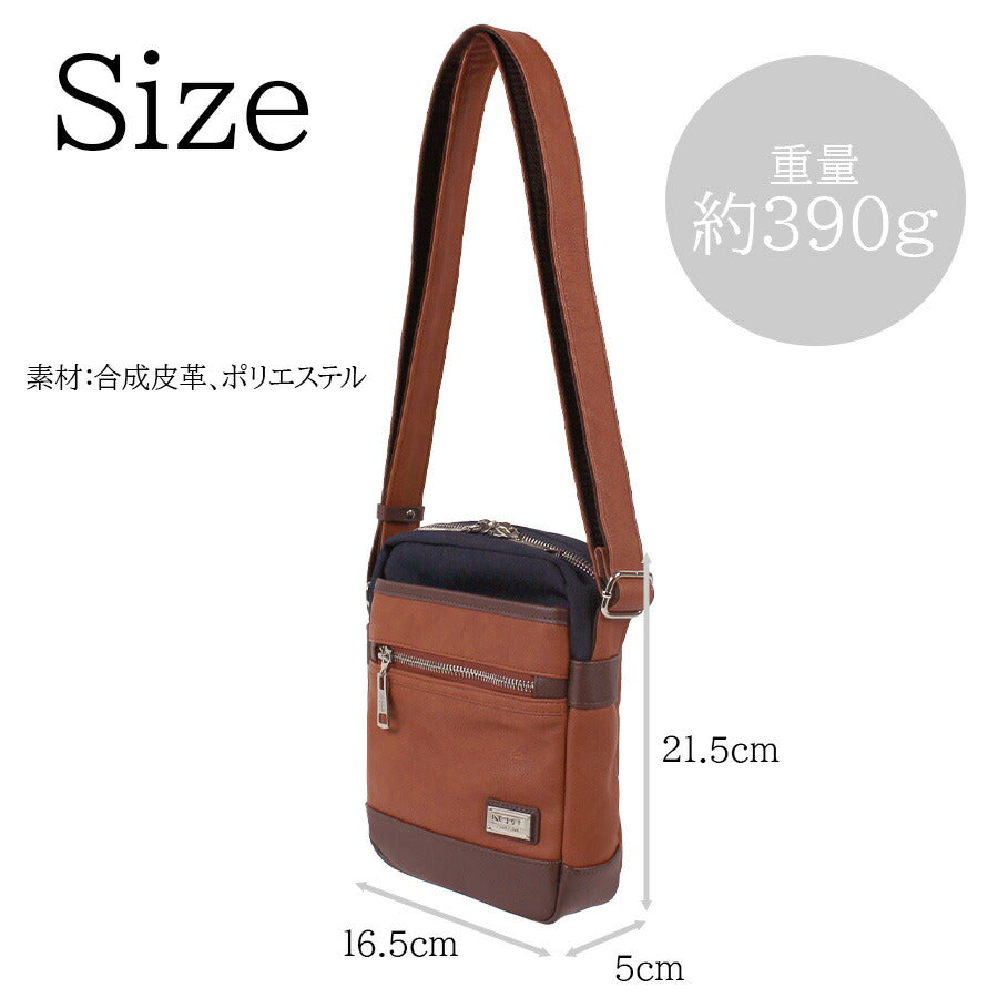 【NICOLE】NIL280 フォーカス ポーチ 斜め掛け メンズ かばん カバン 鞄 バッグ ショルダー シンプル ニコル ブラック キャメル ネイビー 使いやすい かっこいい おしゃれ お出かけ 普段使い 日常 大人 父の日 敬老の日