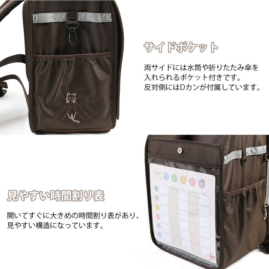 【NICE CLAUP】 nc410 ドリーミング ランドサック 撥水 軽量 大容量 丈夫 A4 ランドセル型リュック 通学 小学生 新入学 女の子 ギフト プレゼント ピンク
