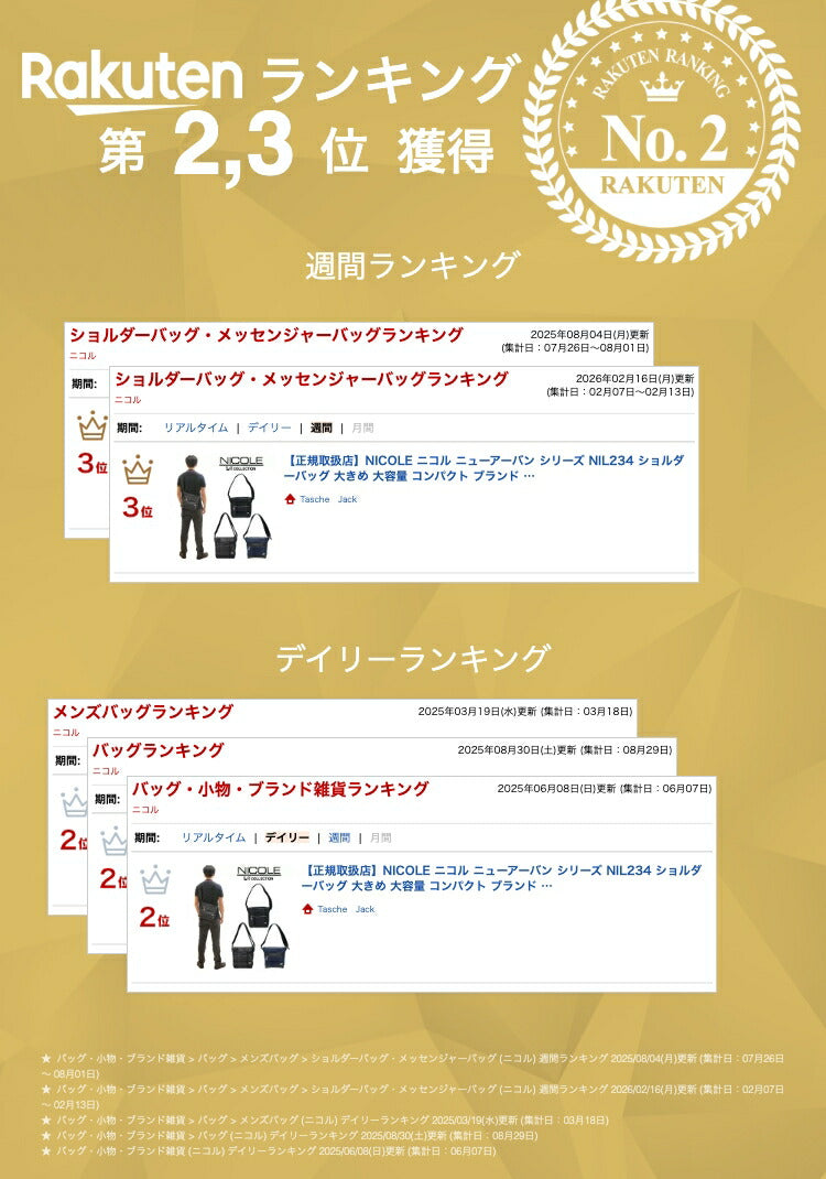 【正規取扱店】NICOLE ニコル ニューアーバン シリーズ NIL234 ショルダーバッグ 大きめ 大容量 コンパクト ブランド おすすめ おしゃれ シンプル 黒 ブラック 紺 ネイビー 合皮 サフィアーノ調 トレンド 送料無料 プレゼント