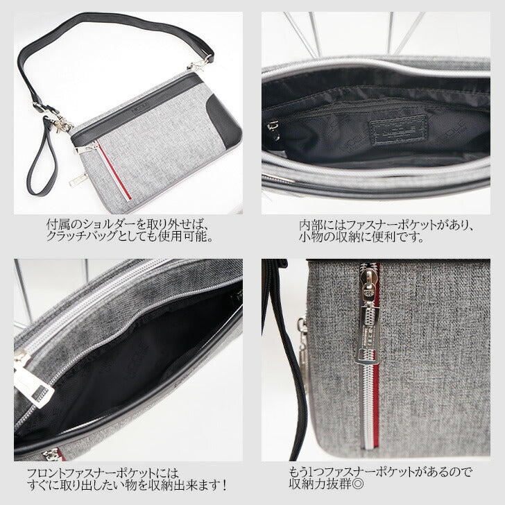 【正規取扱店】NICOLE ニコル オデッセイ シリーズ NIL277 クラッチバッグ ショルダーバッグ 2way マチなし コンパクト ブランド おすすめ おしゃれ シンプル 黒 ブラック 紺 ネイビー 合皮 サフィアーノ調 トレンド 送料無料 プレゼント