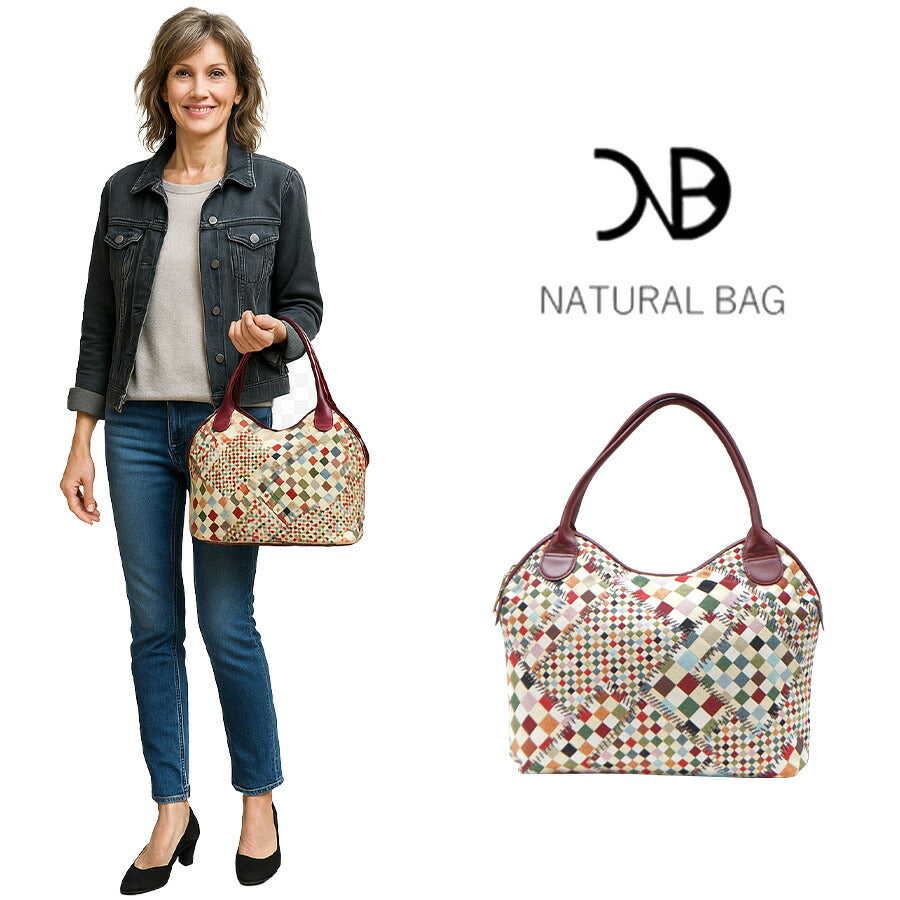 【当店オリジナルエコバッグプレゼント中!】【NATURALBAG】6788 トートバッグ かばん 手持ち カバン 鞄 バッグ トート 軽量 軽い 普段使い お出かけ 買い物 ナチュラルバッグ かわいい おしゃれ プレゼント ギフト 誕生日 母の日 敬老の日 日本製