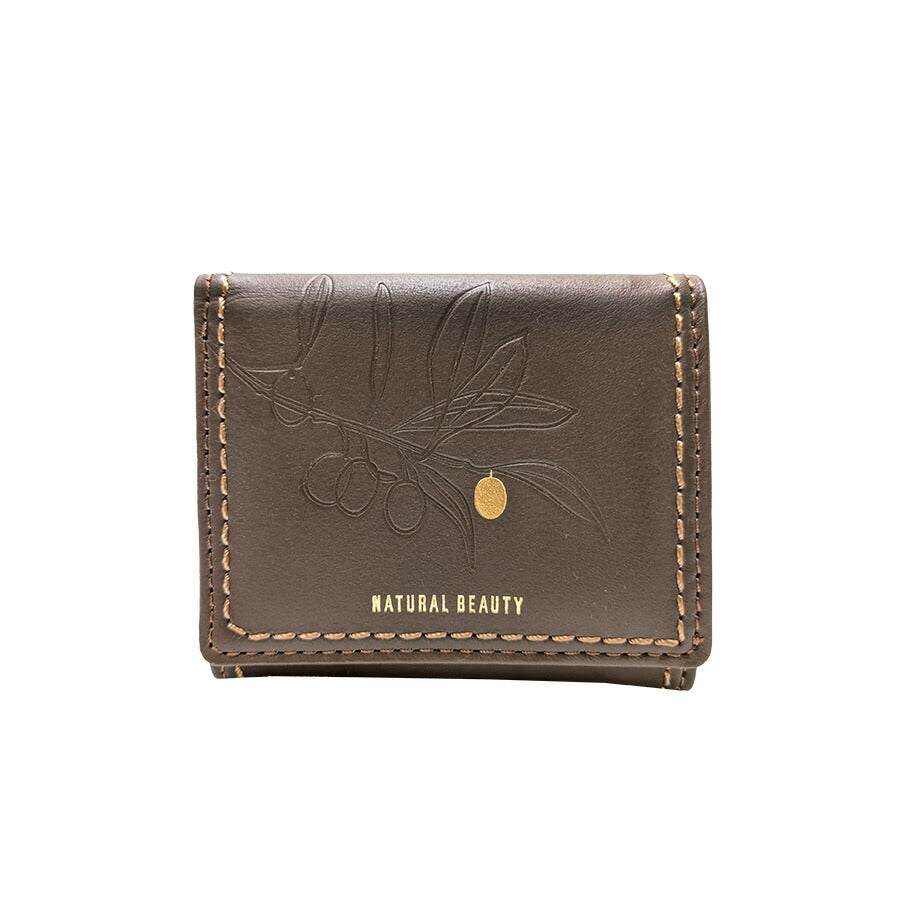 【NATURAL BEAUTY】70230 アテナ 折り財布 レディース ウォレット 財布 サイフ さいふ 牛革 ナチュラルビューティー シンプル チョコ オーク 使いやすい 普段使い おしゃれ ギフト プレゼント