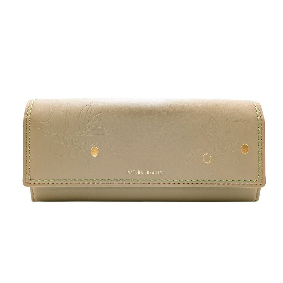 【NATURAL BEAUTY】70232 アテナ かぶせ長財布 レディース ウォレット 財布 サイフ さいふ 牛革 ナチュラルビューティー シンプル チョコ マスタード オーク 使いやすい 普段使い おしゃれ ギフト プレゼント