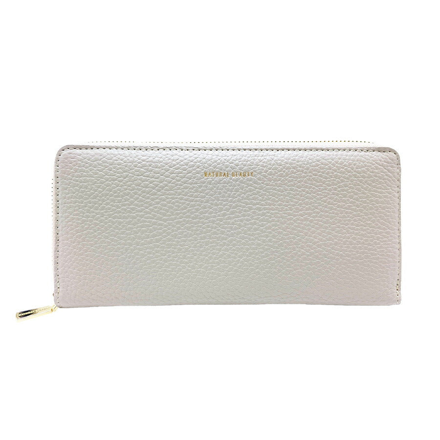 【NATURAL BEAUTY】70238 セレネ ラウンド長財布 レディース ウォレット 財布 サイフ さいふ 牛革 シンプル ナチュラルビューティー ブラック ブルー グリーン アイボリー イエロー オレンジ チャコールグレー オーク ローズピンク
