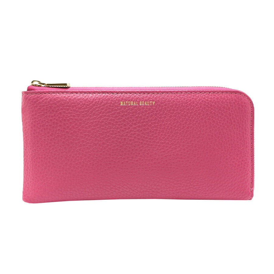 【NATURAL BEAUTY】70262 セレネ L字長財布 レディース ウォレット 財布 サイフ さいふ 牛革 シンプル ナチュラルビューティー ブルー イエロー ローズピンク 使いやすい 普段使い