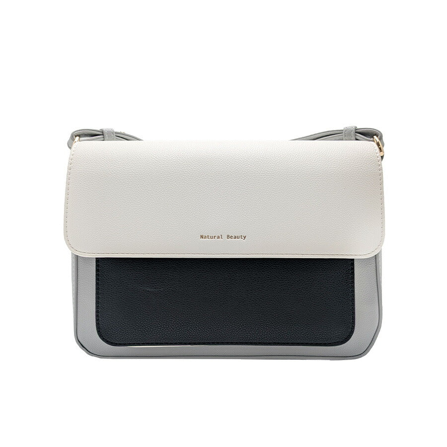 【NATURAL BEAUTY】71140 ショルダーバッグ ナチュラルビューティ Amie アミ シリーズ バイカラー 可愛い シンプル カラフル おしゃれ 通勤 通学 普段使い お出かけ ショッピング ブラック ピンク ブルー グリーン ベージュ プレゼント 女性 ギフト 母の日 誕生日