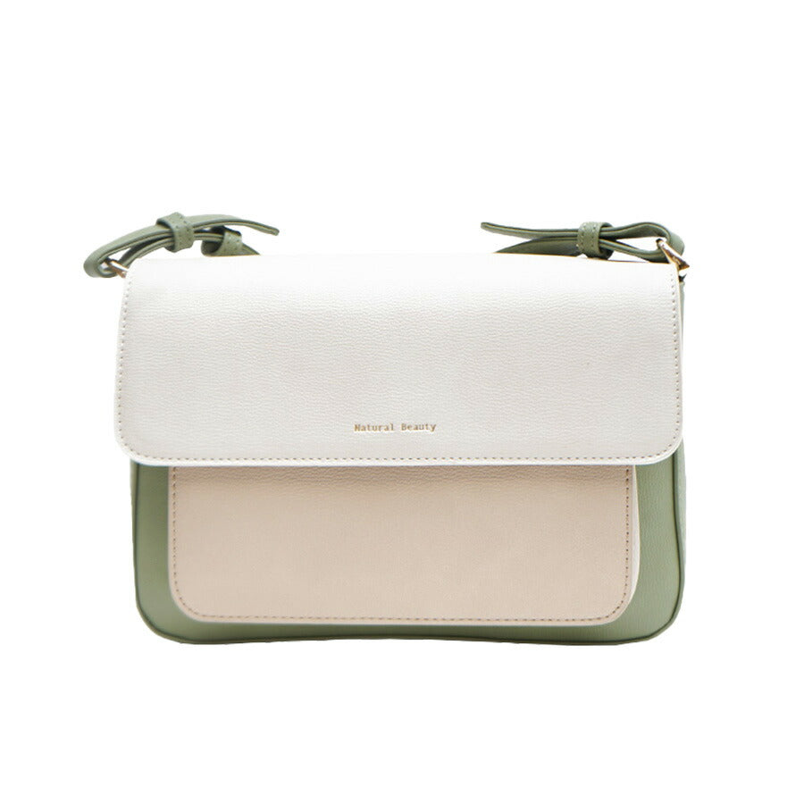 【NATURAL BEAUTY】71140 ショルダーバッグ ナチュラルビューティ Amie アミ シリーズ バイカラー 可愛い シンプル カラフル おしゃれ 通勤 通学 普段使い お出かけ ショッピング ブラック ピンク ブルー グリーン ベージュ プレゼント 女性 ギフト 母の日 誕生日