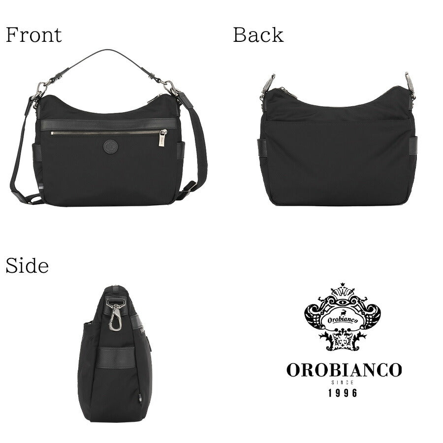 【Orobianco】92954 ソロペルテ ショルダーバッグ 斜め掛け 普段使い 使いやすい 大容量 カジュアル シンプル 牛革 メンズ プレゼント ギフト ブラック