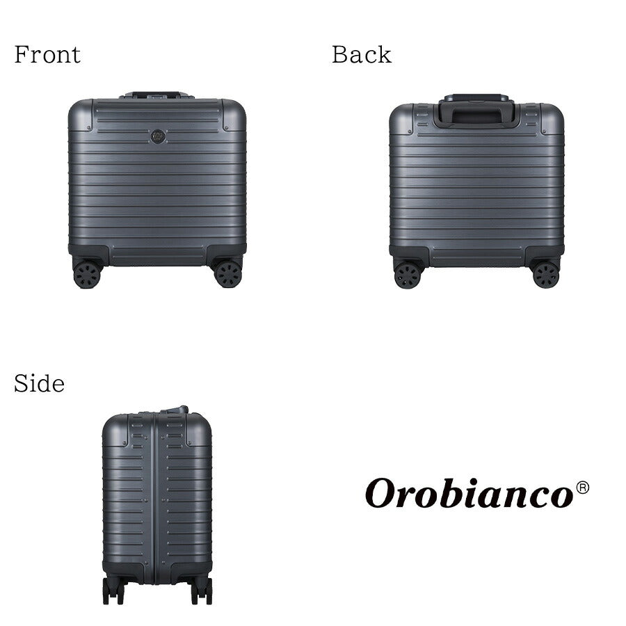 【Orobianco】93141 モヴェンツァ スーツケース 30L 2-3泊 機内持ち込み可能 大容量 出張 旅行 宿泊 ラゲージタグ ユニセックス プレゼント ギフト シルバー