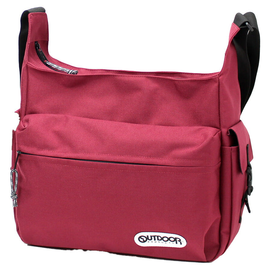 【OUTDOOR PRODUCTS】61512 マザーショルダーバッグ 斜め掛け かばん カバン 鞄 バッグ シンプル アウトドアプロダクツ ブラック グレー ベージュ ワイン ネイビー 使いやすい かわいい おしゃれ 普段使い 大容量 ユニセックス